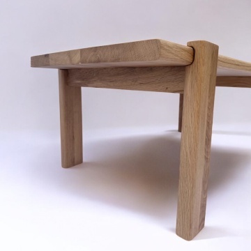 Masuta de living Mapigano lemn masiv stejar, 110 × 54 × 40 cm, alege esenta - Img 5