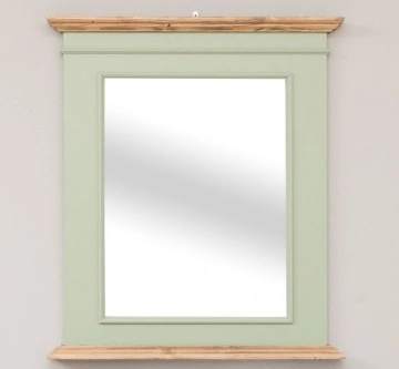 Oglinda cu rama din lemn masiv, 94 x 8 x 108 cm