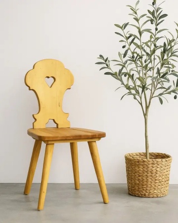 Scaun Rustic Cabana Iris lemn masiv, 38 x 46 x 91 cm