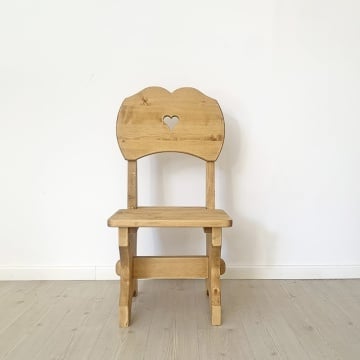 Scaun Rustic Lemn Masiv, model C-252, 53 x 47 x 102 cm - Img 1