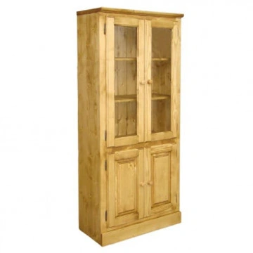 Vitrina din lemn masiv Apuseni cu 4 usi, 80 x 38 x 185 cm - Img 2
