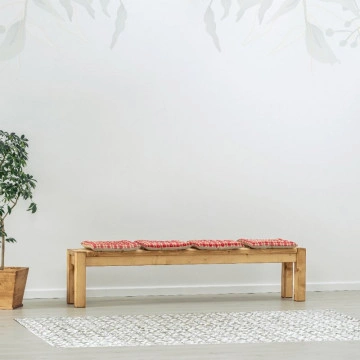 Bancuta Ecuador, Lemn masiv rustic, 160 x 35 x 45 cm - Img 3