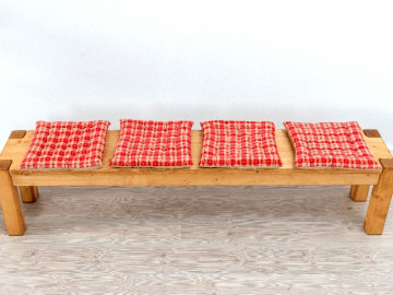 Bancuta Ecuador, Lemn masiv rustic, 200 x 35 x 45 cm - Img 5
