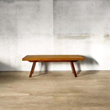 Bancuta Makambi lemn masiv iroko, 120 × 32 × 42 cm, alege esenta - Img 6