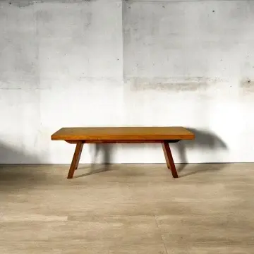 Bancuta Makambi lemn masiv iroko, 120 × 32 × 42 cm, alege esenta - Img 6