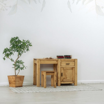 Birou 1 usa si 1 sertar Ecuador, Lemn masiv rustic, 120 x 50 x 78 cm - Img 3