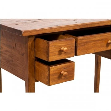 Birou Dolce Toscana cu 5 sertare lemn masiv tei, nuc antik, 100 x 48 x 80 cm - Img 4