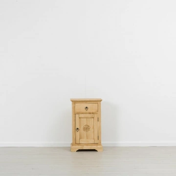 Comoda 1 usa si 1 sertar Rustic Chalet, Lemn masiv rustic, 52 x 38 x 85 cm - Img 4