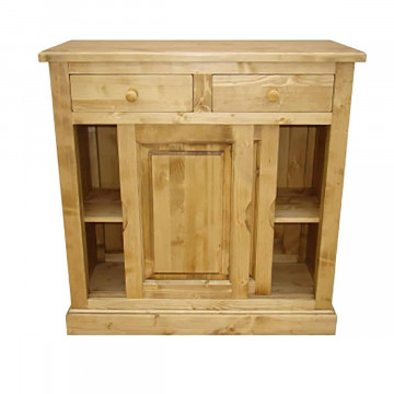 Comoda pantofi lemn masiv Apuseni cu 2 usi culisante si 2 sertare, 100 x 47 x 102 cm - Img 2