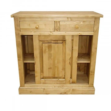 Comoda pantofi lemn masiv Apuseni cu 2 usi culisante si 2 sertare, 100 x 47 x 102 cm - Img 2