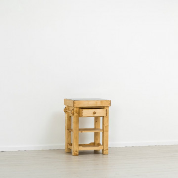 Corp etajera de bucatarie Cabana, 1 sertar, lemn masiv rustic, 62 x 50 x 85 cm - Img 3