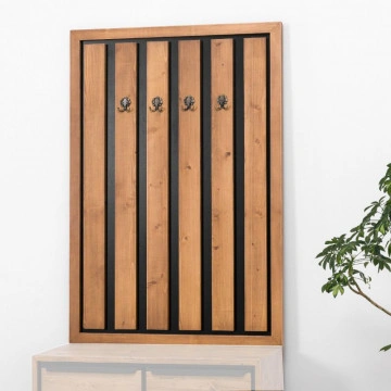 Cuier Lemn masiv Mexicana, 4 agatatori duble, 100 x 4 x 155 cm