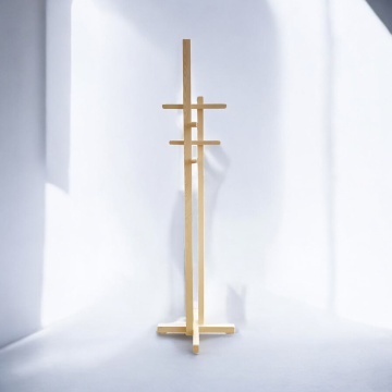 Cuier Shenzi lemn masiv Frasin, alege esenta lemnului, 50 × 40 × 180 cm - Img 3