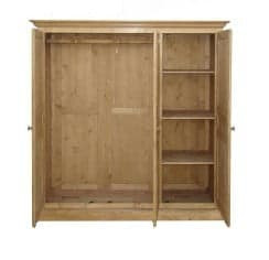 Dulap dormitor Apuseni cu 3 usi din lemn masiv, 179 x 61 x 190 cm - Img 3