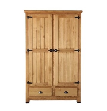 Dulap Montana lemn masiv, 2 usi si 2 sertare, 125 x 56 x 200 cm - Img 2