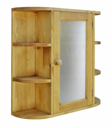 Etajera dulapior cu oglinda si 6 etajere Rustic Flame, 77 x 20 x 71 cm - Img 2