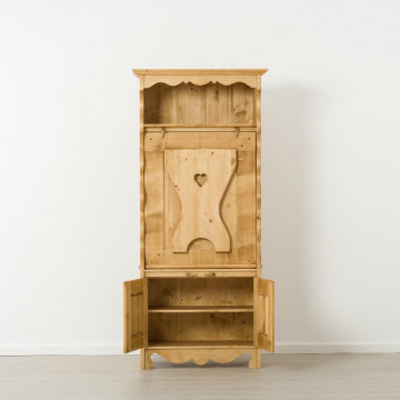 Masa de cioban Cabana cu 3 usi, lemn masiv rustic, 94 x 41 x 210 cm - Img 4