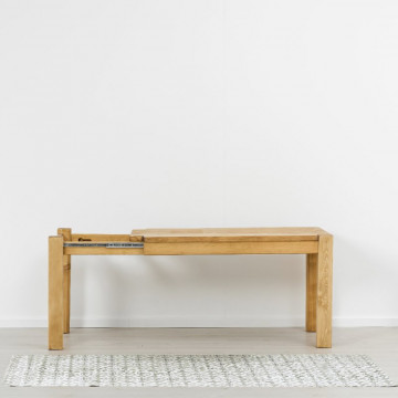 Masa extensibila Ecuador, Lemn masiv rustic, 140/194 x 90 x 78 cm - Img 5