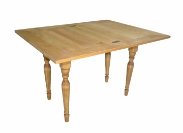 Masa extensibila Mara, cu platou culisant lemn masiv, 90/110 cm - Img 4