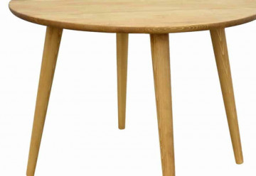 Masa rotunda lemn masiv Inka, model D002, Ø 100 x H 75 cm - Img 2