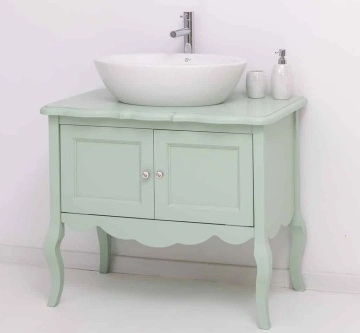 Masca de baie lemn masiv Shabby Rustic cu 2 usi, 90 x 54 x 75 cm - Img 4