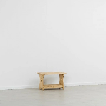 Masuta de cafea Cabana Lemn masiv rustic, 70 x 45 x 45 cm - Img 3