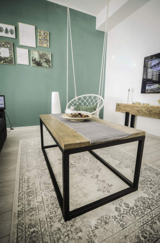 Măsuță de cafea Chania, lemn masiv pin, 100 x 40 x 60 cm - Img 3