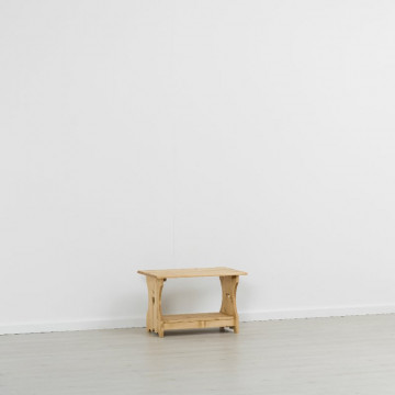 Masuta de cafea Rustic Flame, Lemn masiv rustic, 70 x 45 x 45 cm - Img 3