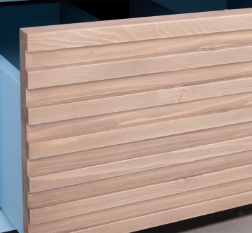 Mobilier de baie lemn masiv Pianno cu 1 sertar, suspendat, 60 x 50 x 33 cm - Img 7