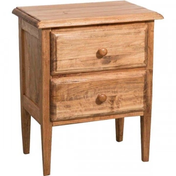 Noptiera Dolce Toscana cu 2 sertare natur antik, 55 x 35 x 65 cm - Img 2