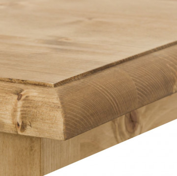 Noptiera Rustic Love, 1 sertar si nisa, Lemn masiv rustic, 44 x 35 x 50 cm - Img 4