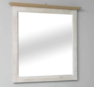 Oglinda lemn masiv pentru baie sau hol, 100 x 8 x 100 cm - Img 3