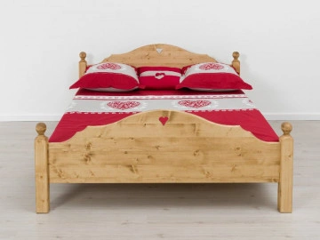 Pat Cabana Pedro, Lemn masiv rustic, 90, 140, 160 sau 180 x 200 cm - Img 2