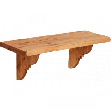 Polita / Raft de perete Dolce Toscana lemn masiv tei, natur antik, 60 x 22 x 22 cm