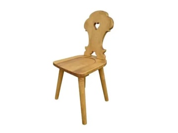 Scaun Rustic Flame lemn masiv, 38 x 46 x 91 cm - Img 3
