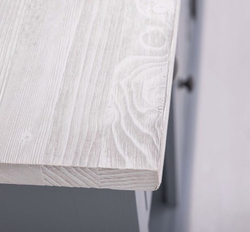 Set mobilier de baie Ohanna lemn masiv, masca de baie + oglinda, 120 x 51 x 175 cm - Img 6