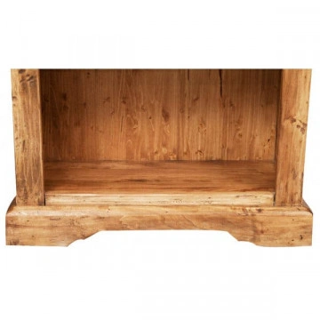 Biblioteca Dolce Toscana cu 4 etajere lemn masiv tei, natur antik, 79 x 38 x 211 cm - Img 4