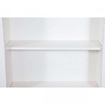 Biblioteca Toscana cu 3 polite lemn masiv tei, alb unt antik, 68 x 25 x 130 cm - Img 2