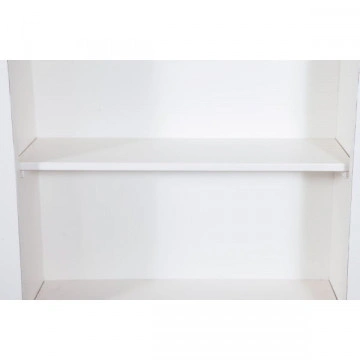 Biblioteca Toscana cu 3 polite lemn masiv tei, alb unt antik, 68 x 25 x 130 cm - Img 2