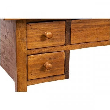 Birou Dolce Toscana cu 5 sertare lemn masiv tei, nuc antik, 100 x 48 x 80 cm - Img 5
