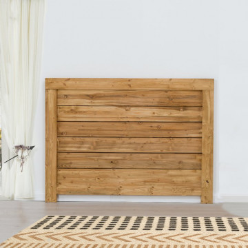 Capat de pat simplu Colibri, tablie cap, Lemn masiv rustic, 167 x 4 x 110 cm - Img 1