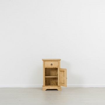 Comoda 1 usa si 1 sertar Ursul Carpatin, Lemn masiv rustic, 52 x 38 x 85 cm - Img 2