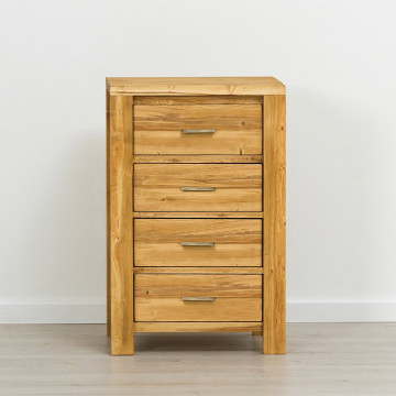 Comoda cu 4 sertare Colibri, Lemn masiv rustic, 55 x 46 x 85 cm - Img 2