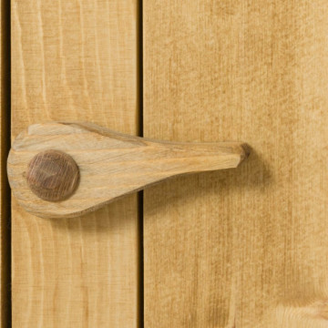 Comoda de colt Rustic Floare de Colt cu 1 sertar si 1 usa, Lemn masiv 77 x 54 x 89 cm - Img 5