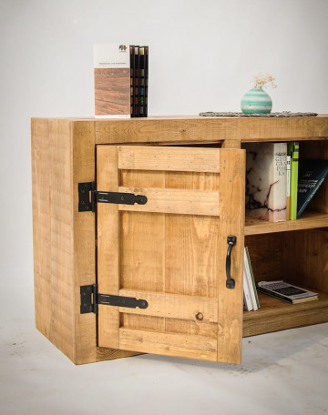 Comoda Equator, lemn masiv pin, 150 x 38 x 80 cm - Img 3