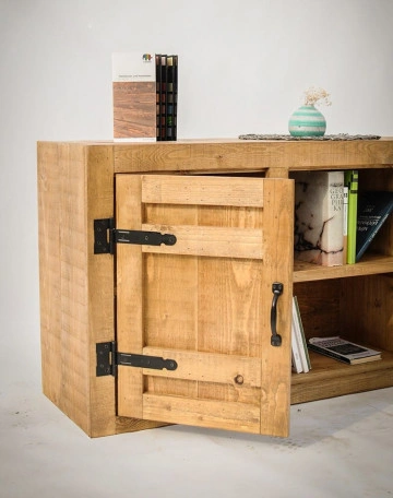 Comoda Equator, lemn masiv pin, 150 x 38 x 80 cm - Img 3