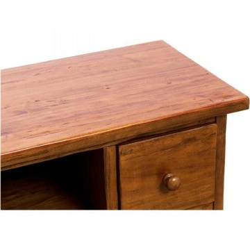 Comoda TV Dolce Toscana lemn masiv de tei, nuc antik, 129 x 40 x 60 cm - Img 4