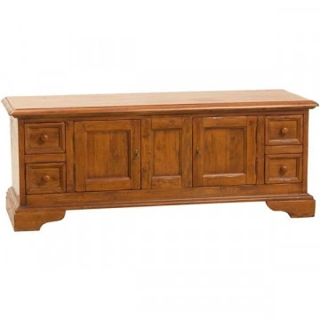 Comoda TV Dolce Toscana nuc antik lemn masiv de tei, 150 x 51 x 56 cm - Img 2