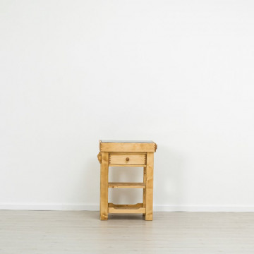 Corp etajera de bucatarie Cabana, 1 sertar, lemn masiv rustic, 62 x 50 x 85 cm - Img 4