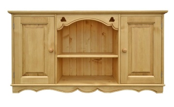 Corp rustic de bucatarie Cabana cu 2 usi, suspendat, lemn masiv